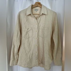Madewell long sleeve button up over shirt